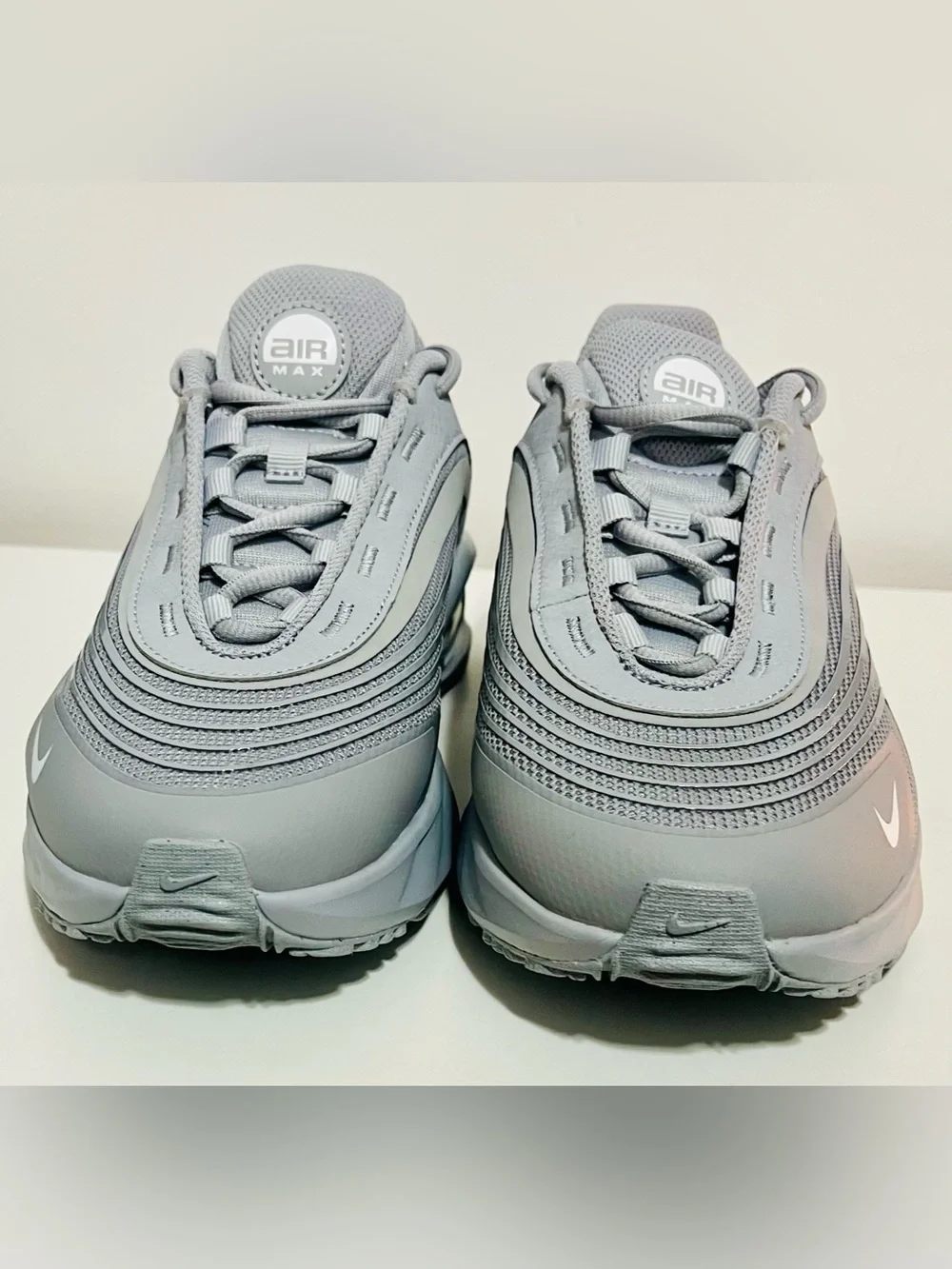 Nike Light Gray/White Air Max Running Shoes